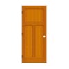 Trimlite 32" x 80" x 1-3/8" Fir 3-Panel Mission Interior Shaker 7-1/4" RH Prehung Door with Black Hinges 2868fir8403RH1D714